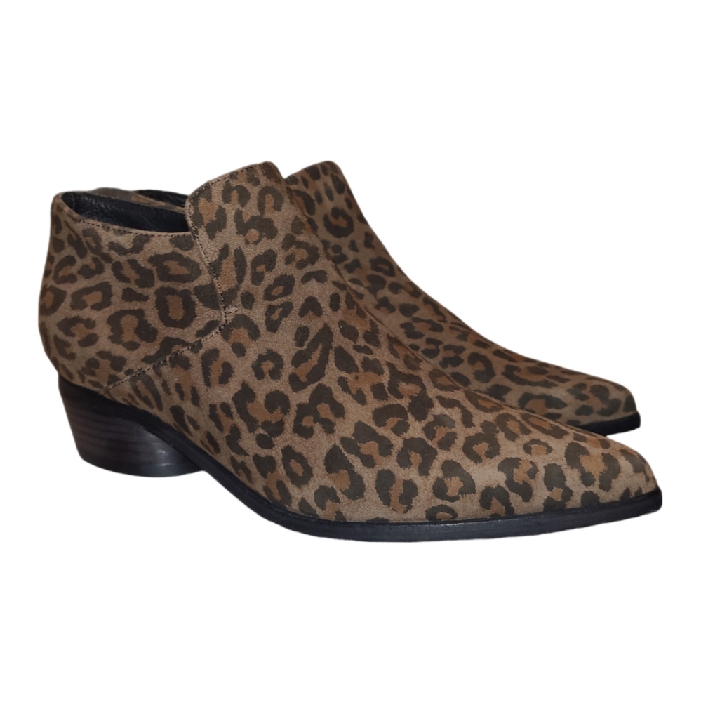 LD TUTTLE |‎ Brown Suede Leopard Print Ankle Boots / Booties in Size EU …